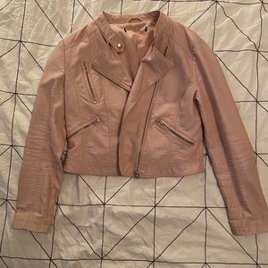 Forever 21 Light Pink Faux Leather Jacket